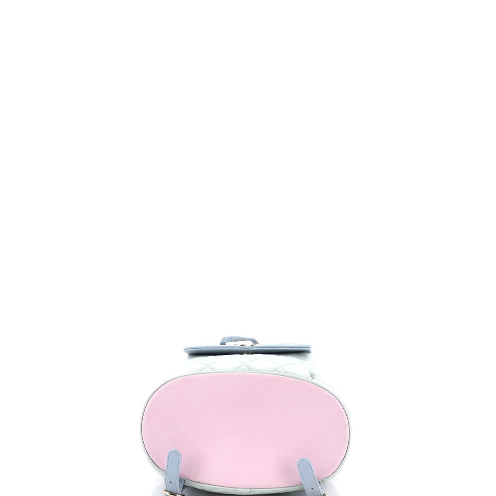 Chanel Large Duma Drawstring Backpack Quilted Goa… - image 4